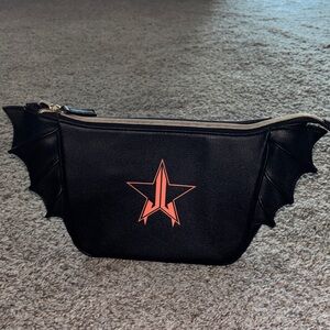 Jeffree Star Black Pouch with Orange Star Logo - Halloween Bag Limited Edition